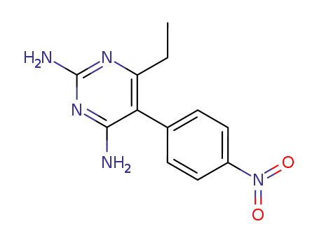 Molecular Structure of 71552-34-6 (6-ETHYL-5-(4-NITRO-PHENYL)-PYRIMIDINE-2,4-DIAMINE)