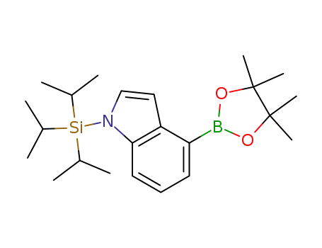 Molecular Structure of 690632-17-8 (4-(4,4,5,5-TETRAMETHYL-1,3,2-DIOXABOROLAN-2-YL)-1-(TRIISOPROPYLSILYL)-1H-INDOLE)
