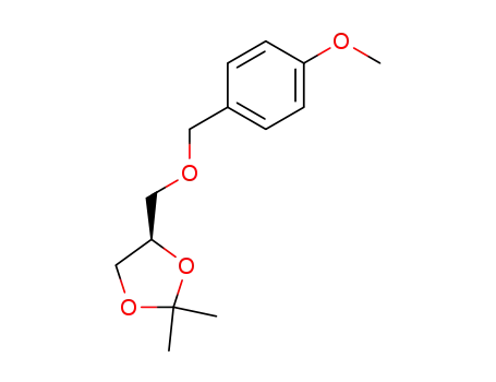 Molecular Structure of 109786-76-7 (1,3-Dioxolane, 4-[[(4-methoxyphenyl)methoxy]methyl]-2,2-dimethyl-, (R)-)