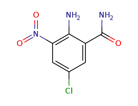 Molecular Structure of 40545-37-7 (Benzamide, 2-amino-5-chloro-3-nitro-)