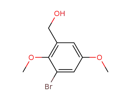 Molecular Structure of 196302-51-9 (Benzenemethanol, 3-bromo-2,5-dimethoxy-)