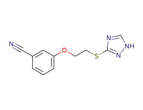 Molecular Structure of 935760-03-5 (3-{[2-(1H-1,2,4-triazol-3-ylthio)ethyl]oxy}benzonitrile)