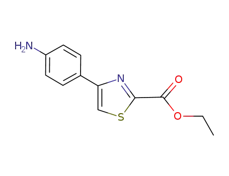 Molecular Structure of 491577-82-3 (2-Thiazolecarboxylic  acid,4-(4-aminophenyl)-,ethyl  ester)