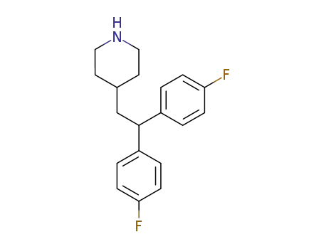 Molecular Structure of 107071-89-6 (Piperidine, 4-[2,2-bis(4-fluorophenyl)ethyl]-)