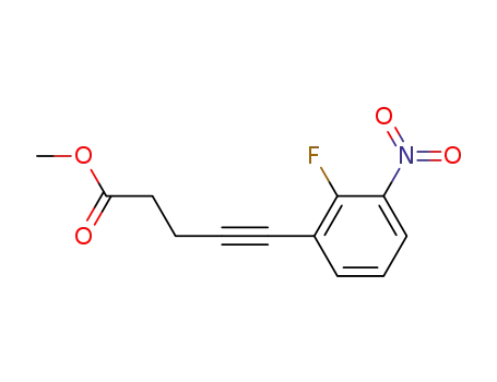 5-(2-fluoro-3-nitro-phenyl)-pent-4-ynoic acid methyl ester