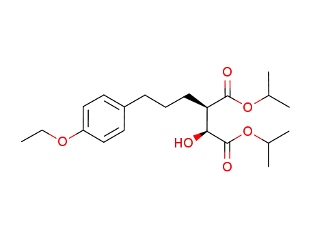 Molecular Structure of 586972-81-8 (Butanedioic acid, 2-[3-(4-ethoxyphenyl)propyl]-3-hydroxy-,
bis(1-methylethyl) ester, (2R,3S)-)