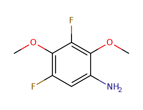 Molecular Structure of 195136-67-5 (2,4-DiMethoxy-3,5-difluorobenzenaMine)