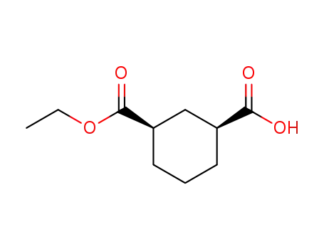 Molecular Structure of 227783-08-6 ((1R,3S)-1,3-Cyclohexanedicarboxylic Acid 1-Ethylester)