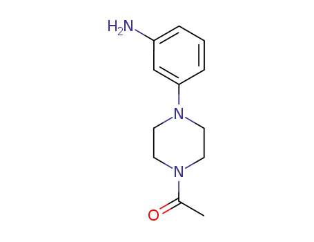 Molecular Structure of 206879-65-4 (1-[4-(3-AMINOPHENYL)PIPERAZIN-1-YL]ETHANONE)