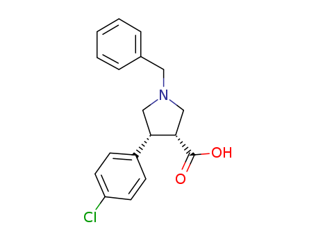 trans-1-Benzyl-4-(4-chlorophenyl)pyrrolidine-3-carboxylic acid hydrochloride 80896-74-8