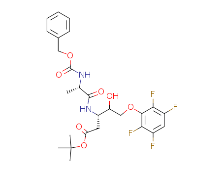 D-glycero-Pentonic acid, 2,3-dideoxy-3-[[(2S)-1-oxo-2-[[(phenylMethoxy)carbonyl]aMino]propyl]aMino]-5-O-(2,3,5,6-tetrafluorophenyl)-, 1,1-diMethylethyl ester, (4ξ)- (9CI)