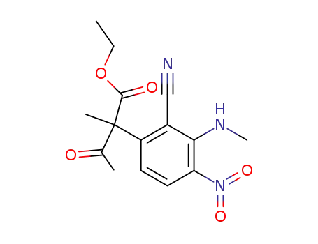 2-(2-cyano-3-methylamino-4-nitrophenyl)-2-methyl-3-oxobutyric acid ethyl ester