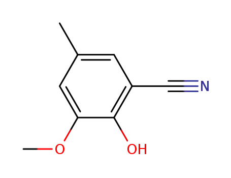 Molecular Structure of 6948-31-8 (2-hydroxy-3-methoxy-5-methylbenzonitrile)