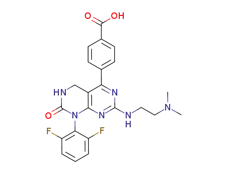 4-(8-(2,6-difluorophenyl)-2-{[2-(dimethylamino)ethyl]amino}-7-oxo-5,6,7,8-tetrahydropyrimido[4,5-d]pyrimidin-4-yl)benzoic acid