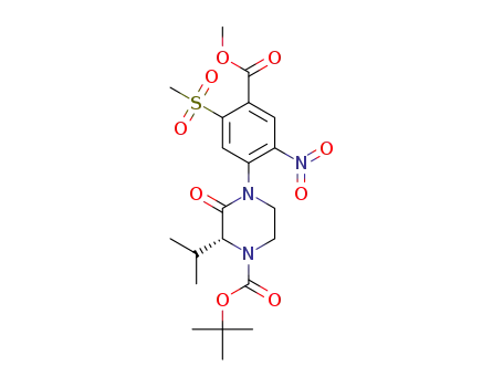 (R)-tert-butyl 2-isopropyl-4-(4-(methoxycarbonyl)-5-(methylsulfonyl)-2-nitrophenyl)-3-oxopiperazine-1-carboxylate