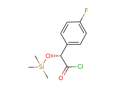 Molecular Structure of 1201687-03-7 ((R)-2-(4-fluorophenyl)-2-(trimethylsilyloxy)acetyl chloride)