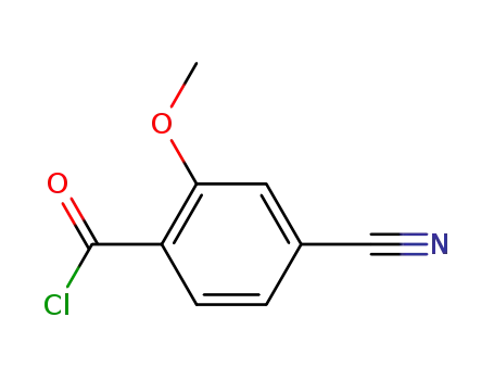 Molecular Structure of 102361-94-4 (Benzoyl chloride, 4-cyano-2-methoxy- (9CI))
