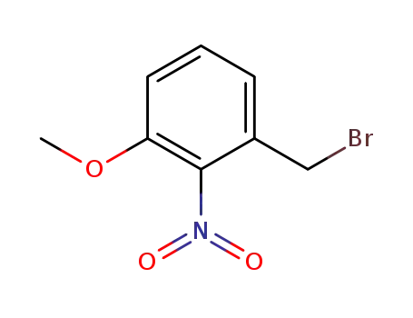 Molecular Structure of 133486-62-1 (1-(BROMOMETHYL)-3-METHOXY-2-NITROBENZENE)