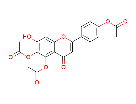Molecular Structure of 33507-93-6 (4H-1-Benzopyran-4-one,
5,6-bis(acetyloxy)-2-[4-(acetyloxy)phenyl]-7-hydroxy-)