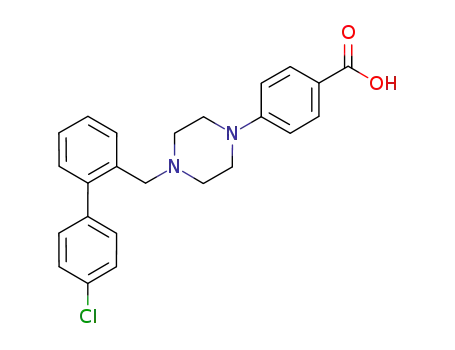 Molecular Structure of 916204-05-2 (4-[4-(4'-Chlorobiphenyl-2-ylmethyl)piperazin-1-yl]benzoic Acid)