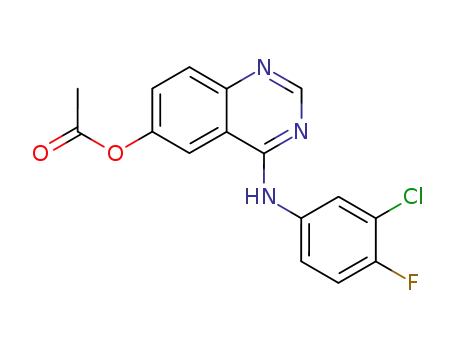 Molecular Structure of 184358-80-3 (6-acetoxy-4-(3'-chloro-4'-fluoroanilino)quinazoline)