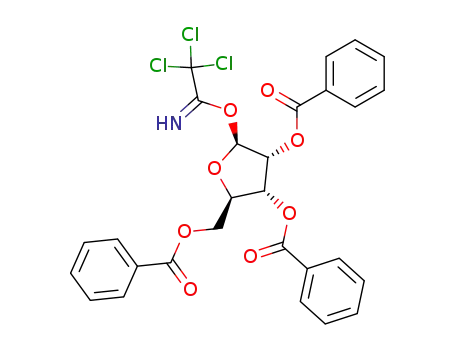 Molecular Structure of 136738-80-2 (2,3,5-Tri-O-benzoyl-β-D-ribofuranosyl trichloroacetimidate)