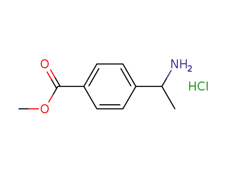 Molecular Structure of 934388-45-1 (4-(1-AMINO-ETHYL)-BENZOIC ACID METHYL ESTER HYDROCHLORIDE)