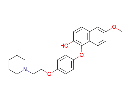 2-Naphthalenol, 6-methoxy-1-[4-[2-(1-piperidinyl)ethoxy]phenoxy]-