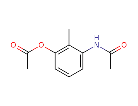 Molecular Structure of 76064-16-9 (3-AcetaMido-2-Methylphenyl Acetate)