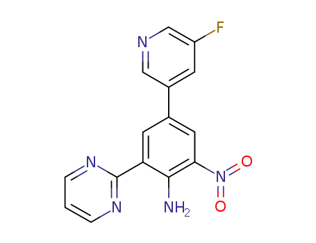 4-(5-fluoropyridin-3-yl)-2-nitro-6-(pyrimidin-2-yl)benzenamine