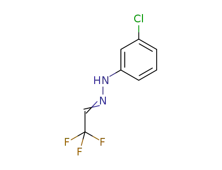 Molecular Structure of 116853-75-9 (Acetaldehyde, trifluoro-, (3-chlorophenyl)hydrazone)