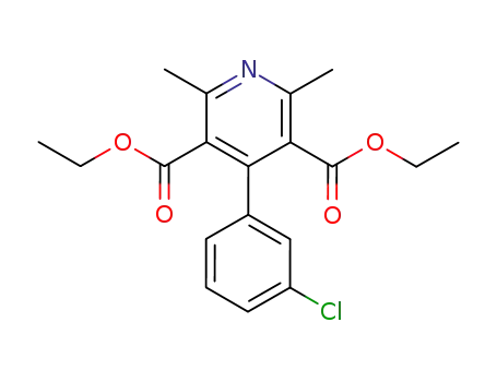 Molecular Structure of 6256-95-7 (diethyl 2,6?dimethyl?4?(m?chlorophenyl)pyridine?3,5?dicarboxylate)