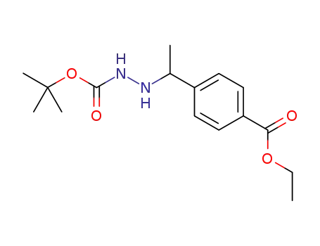 Molecular Structure of 870822-88-1 (TERT-BUTYL 2-(1-(4-(ETHOXYCARBONYL)PHENYL)ETHYL)HYDRAZINECARBOXYLATE)