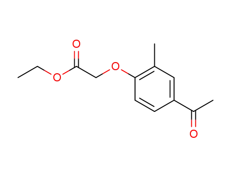 Molecular Structure of 42018-09-7 (ethyl (4-acetyl-2-methylphenoxy)acetate)