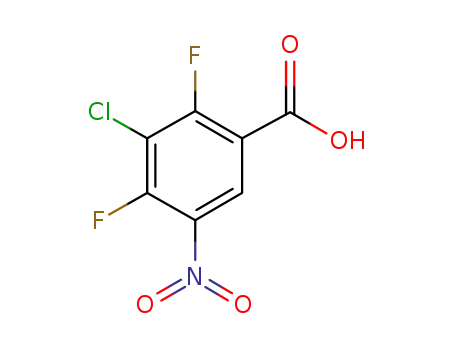 Molecular Structure of 221221-03-0 (Benzoic acid, 3-chloro-2,4-difluoro-5-nitro-)