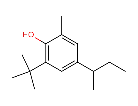 Molecular Structure of 51067-63-1 (Phenol, 2-(1,1-dimethylethyl)-6-methyl-4-(1-methylpropyl)-)