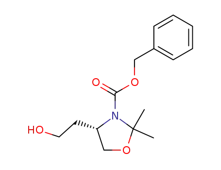 3-Oxazolidinecarboxylic acid, 4-(2-hydroxyethyl)-2,2-dimethyl-,
phenylmethyl ester, (4S)-
