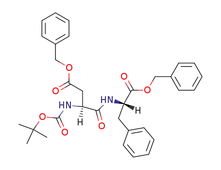 Molecular Structure of 138108-43-7 (L-Phenylalanine, N-[(1,1-dimethylethoxy)carbonyl]-L-a-aspartyl-,
bis(phenylmethyl) ester)