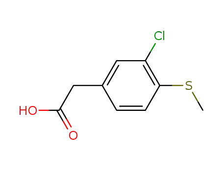 Molecular Structure of 87776-75-8 (3-Chloro-4-(methylthio)phenylacetic acid)