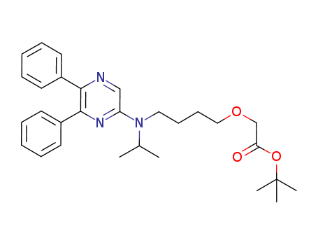 ( 2-{4-[N-(5,6-diphenylpyrazin-2-yl)-N-isopropylamino]butyloxy}acetic acid tert-butylester )