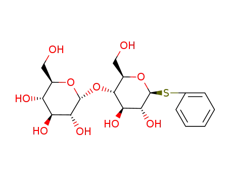 Molecular Structure of 27891-73-2 (phenylthio 2,3,4,6-terta hydroxy-α-D-glucopyranosyl-(1→4)-2,3,6-triylhydroxy-β-D-glucopyranoside)