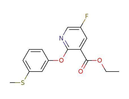 3-Pyridinecarboxylic acid, 5-fluoro-2-[3-(methylthio)phenoxy]-, ethyl
ester