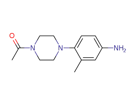 Molecular Structure of 862686-09-7 (4-(4-Acetyl-piperazin-1-yl)-2-methylaniline)