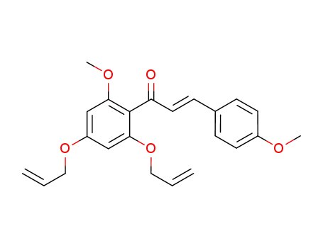 Molecular Structure of 1070781-84-8 ((2E)-1-[2-methoxy-4,6-bis(2-propenyloxy)phenyl]-3-(4-methoxyphenyl)-2-propen-1-one)