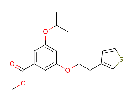 Molecular Structure of 852520-41-3 (Methyl 3-isopropoxy-5-(2-(3-thienyl)ethoxy)benzoate)
