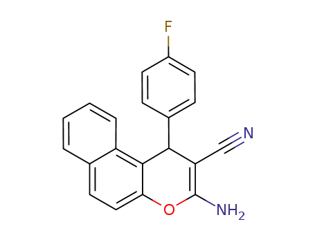 Molecular Structure of 159685-77-5 (3-amino-1-(4-fluorophenyl)-1H-benzo[f]chromene-2-carbonitrile)