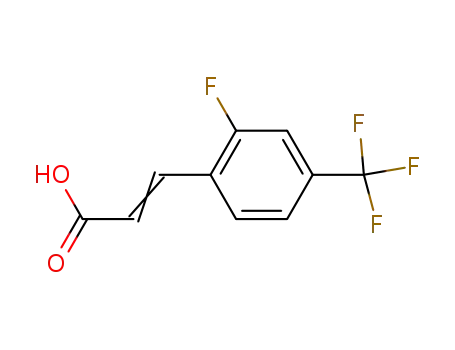 Molecular Structure of 262608-88-8 (2-FLUORO-4-(TRIFLUOROMETHYL)CINNAMIC ACID)