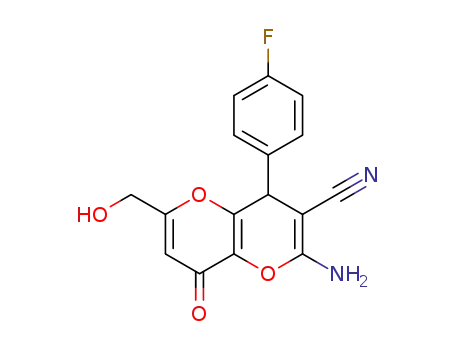 2-amino-4-(4-fluorophenyl)-6-(hydroxymethyl)-8-oxo-4,8-dihydropyrano[3,2-b]pyran-3-carbonitrile