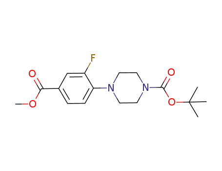 1-Piperazinecarboxylic acid, 4-[2-fluoro-4-(methoxycarbonyl)phenyl]-,
1,1-dimethylethyl ester