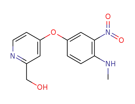 Molecular Structure of 611226-24-5 (2-Pyridinemethanol, 4-[4-(methylamino)-3-nitrophenoxy]-)